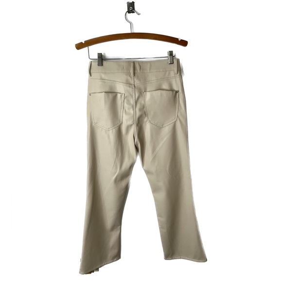 BRAND NEW ZARA BEIGE LEATHER SLIM FIT SIZE 6 PANTS!! - Picture 3 of 5